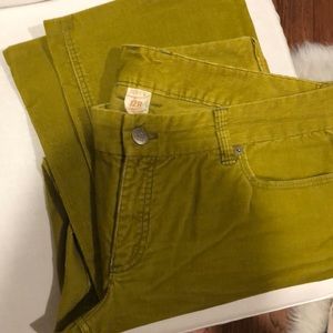 Green corduroy pants